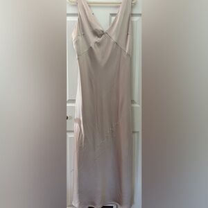 a new day Satin Midi Slip Skirt in Dusty Rose